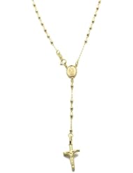 14K Gold Chain Rosary NecklaceGold Chain Rosary Chain Chain 20" with Spring-Ring Lock Italy Yellow Gold