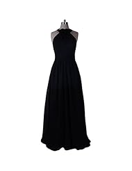 Halter Fitted Chiffon Bridesmaid Dress 