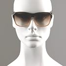 Yohji Yamamoto Sunglasses by Linda Farrow (Brown/ Orange)||RF10F