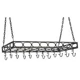 Review Stacks and Stacks  / Hanging Pot Rack - Rectangle - Bronze (Bronze) (36