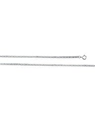 24" 1.6 mm Solid, Curb Link, Flat Chain in Sterling Silver