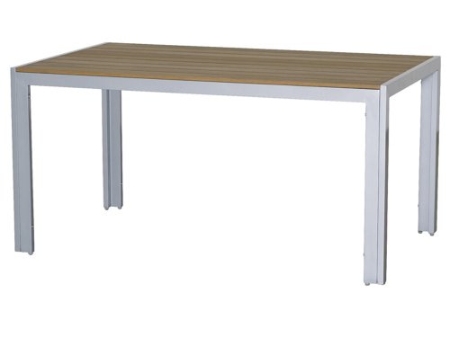 Siena Garden 431252 Tisch Kansas, silber im Teak-Look, L 150 x B 90 x H 73  cm