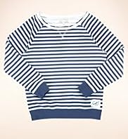 Angel Cotton Blend Raglan Sleeve Striped Sweat Top