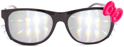 Diffraction Glasses - High Quality Effect - Rave Accessories - Hello Kitty Black