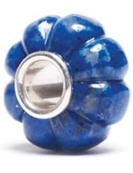 Novobeads Mediterranean Lapis Gemstones Charm Bead - Made in USA w imported materials - Fits all major bead bracelets