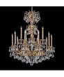 Schonbek 5686-89GS Milano 15 Light Two Tier Chandelier in Gilded Pewter with Swarovski Strass Golden Shadow crystal