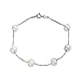 Bling Jewelry 925 Silver Tin Cup White Cultured Pearl Station Bracelet