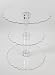 14-1/4 Inch Tall Three Tier Cupcake or Cake Stand with Scalloped Eges Made of Clear Hard Acrylic - Mix and Match Use As a One Tier, Two Tier or Three Tier - Center Tube Is Hollow and Can Be Filled If Desired