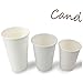 Cand 8 oz White Disposable Paper Cups with Lids, Pack of 100, F