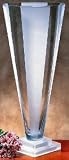 CRYSTAL PEDESTAL TUXEDO VASE