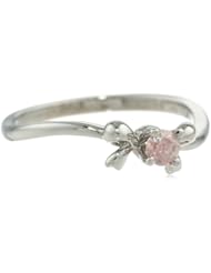 10k White Gold Pink Diamond Fashion Ring, (0.2 cttw)