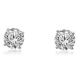 14K White Gold 1.00 Carat T.W. Diamond Stud Earrings (H-I;I2-I3)