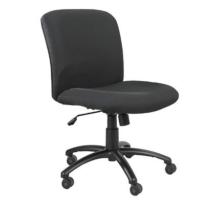 Uber Big and Tall Mid-Back Office Chair Seat Color: Black Vinyl