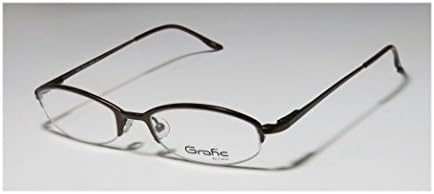 Cottet Grafic 2671c Mens/Womens Prescription Ready Oval Half-rim Eyeglasses/Glasses (48-18-140, Brown)