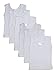 bambini Baby White Rib Knit Sleeveless Tank Top Shirt 6 Pack - NB