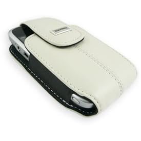 GENUINE BlackBerry BOLD 9000 Tote Pouch/Case With Wrist Strap & Proximity Sensor (WHITE Lambskin Leather)