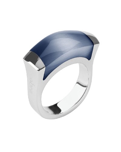 Cobra Pops Stainless Steel Women’s Ring with Grey Cat’s Eye Stone – Size N – JR430ACGR54