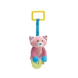 Gund Baby Hulahopp Cat Pulldown Teether, Pink, 7