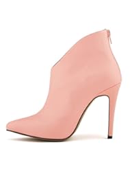 Shoes: ZriEy Womens Boots Sexy Stiletto High Heels Business Work Party Casual Shoes Matt Leather Pink size10