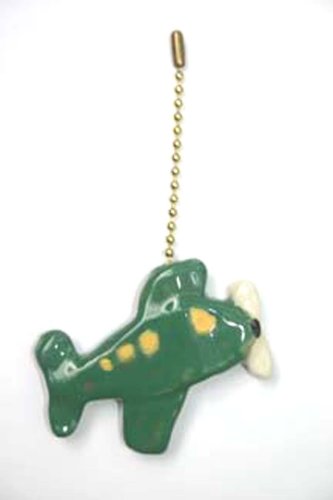 airplane light fixtures-Ceiling Fan Pull Chain: Green Airplane Images