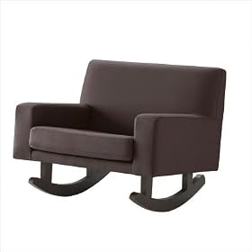 Storytime Rocker Fabric Style: Microsuede in Ecru White, Legs: Light Ash Wood
