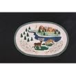 Deer Wildlife Lodge Decor Oval Jute Rug
