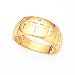 14K YELLOW GOLD TRIPLE CROSS CUT OUT RING 3.9G GOLD
