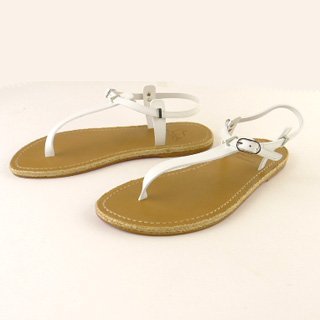Christian Louboutin:クリスチャン ルブタン 2012年春夏 バックストラップ付き トングサンダル ホワイト(WHITE) 並行輸入