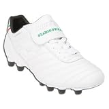 Lotto Stadio Primato K FG Soccer Shoes (White/White/Green)