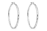 Sterling Silver Large Perfect Hoop Earrings by Charles Garnier
