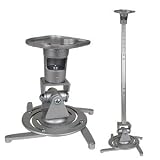 Universal Projector Ceiling Mount Kit w/Extension Pole (Silver)