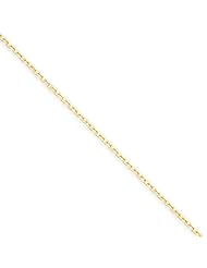 .75mm, 14 Karat Yellow Gold, Diamond-Cut Cable Chain - 24 inch