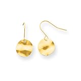 14k Gold Circle Dangle Earrings