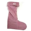 Hunter Fleece Welly Socks in pink