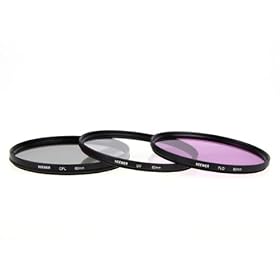 82mm 3-Piece UV/FLD/CPL Lens Filter Kit