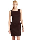 Agb Women's Square Neck Sheath Dress, Brown, 6