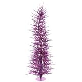 Vickerman – 4′ x 19″ Purple Laser 70 Purple Lights Christmas Tree (B101641) 18627