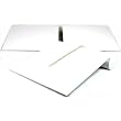 3 White Leather Bracelet Ramp Jewelry Showcase Displays