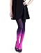 HDE Womens Solid Gradient Color Stockings Opaque Microfiber Footed Tights ,XS-M,Purple to Pink