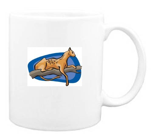 Mug with tree, nature, environment, cat, savannah, fauna, branch, serval, animal