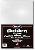 Case of 10 Packs (50 Bags/Pack) - BCW Golden Comic Mylar Bags 2 Mil - Archival Comics Collecting Supplies