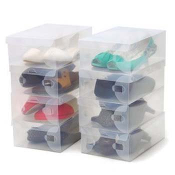 shoe box storage ikea kilofly foldable clear smart boxes plastic shoebox drawer dawn thick transparent organizers