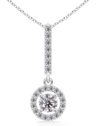1 ct Round Diamond Dangle Pendant