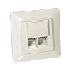 equip Anschlussdose, unterputz - RJ-45 X 2 - hochweiß, RAL 9003 - 2 Ports (Packung mit 5 ), 125725