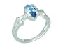 1.25 Carats Marquise Cut Genuine London Blue Topaz Sterling Silver Ring