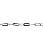 Metal Chains-Flat Oval Links 42''-1PK/Ant. Silv.
