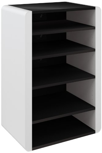 Schnepel ELF-H 60 W-MS Fernsehtisch bis 60 cm (24 Zoll) f&uuml;r LCD/Plasma wei&szlig;/Matt-schwarz