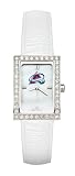 NHL Colorado Avalanche Ladies Allure Watch White Leather Strap