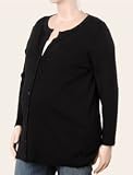 Motherhood Maternity: Plus Size Long Sleeve Crew Neck Button Front Maternity Cardigan
