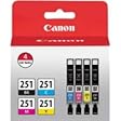 Canon CLI-251 BK/CMY 4 PK Value Pack Ink for Canon InkJet Printers